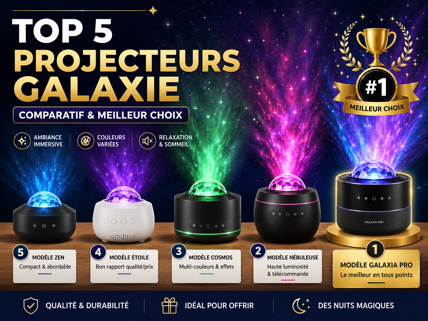 Meilleur Projecteur Galaxie 2026 : Comparatif Top 5 Modèles