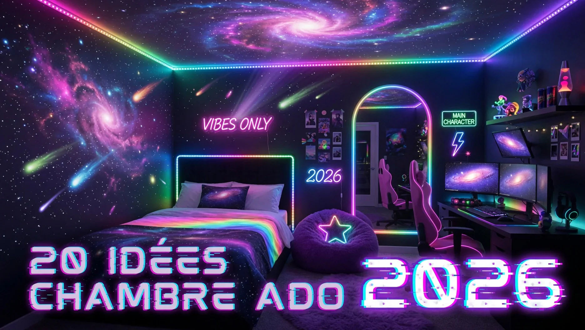 Chambre Ado : 20 Idées Déco Lumineuses Tendance 2026