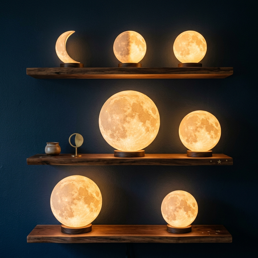 Lampes Lune 3D