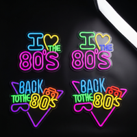 Néon LED Rétro 80s Mural