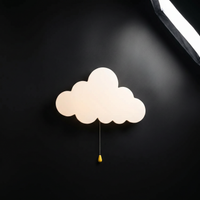 Veilleuse Murale Nuage Enfant — Lampe Design Bois LED pour Chambre Bébé