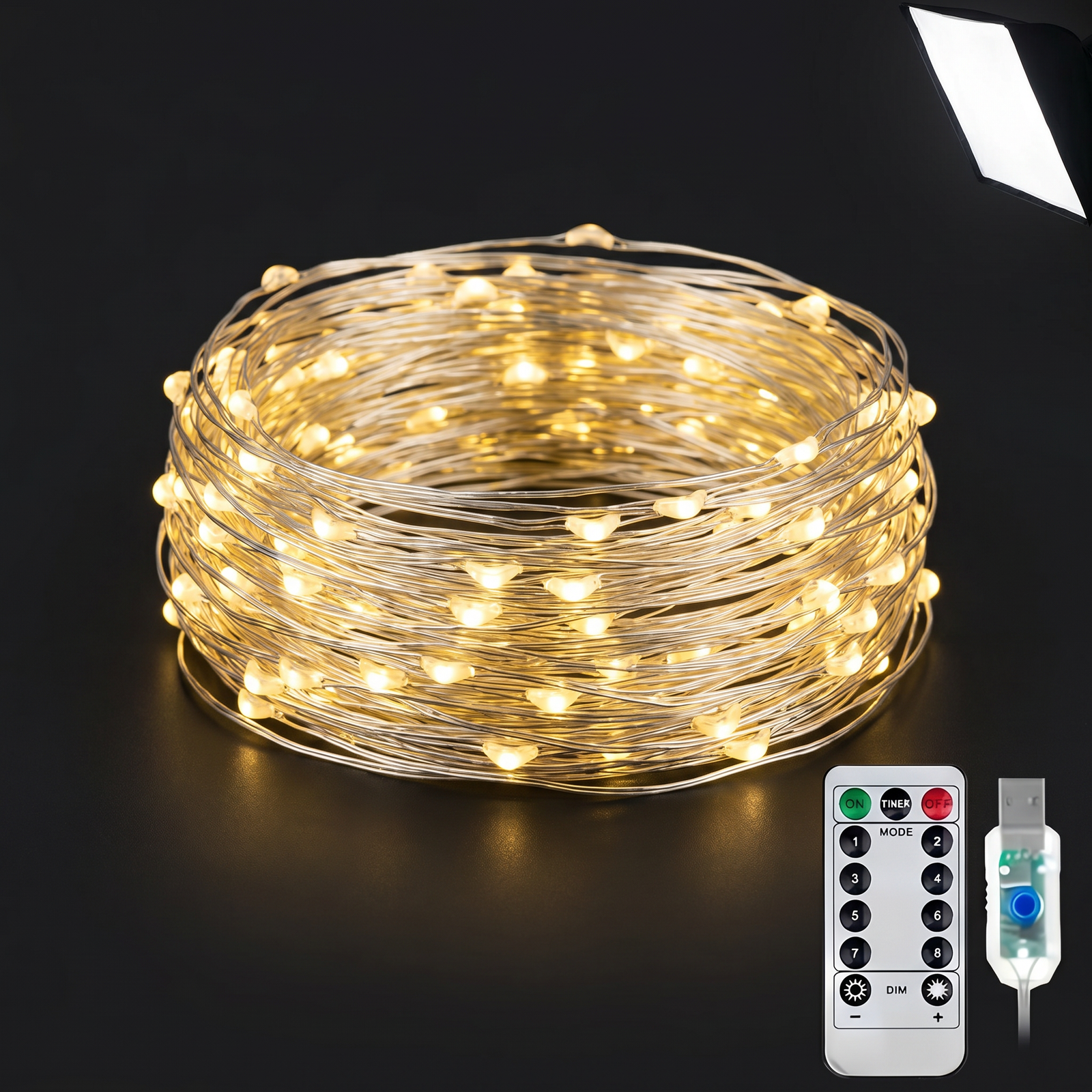 Rideau LED Guirlande Télécommande USB | LUNARIA
