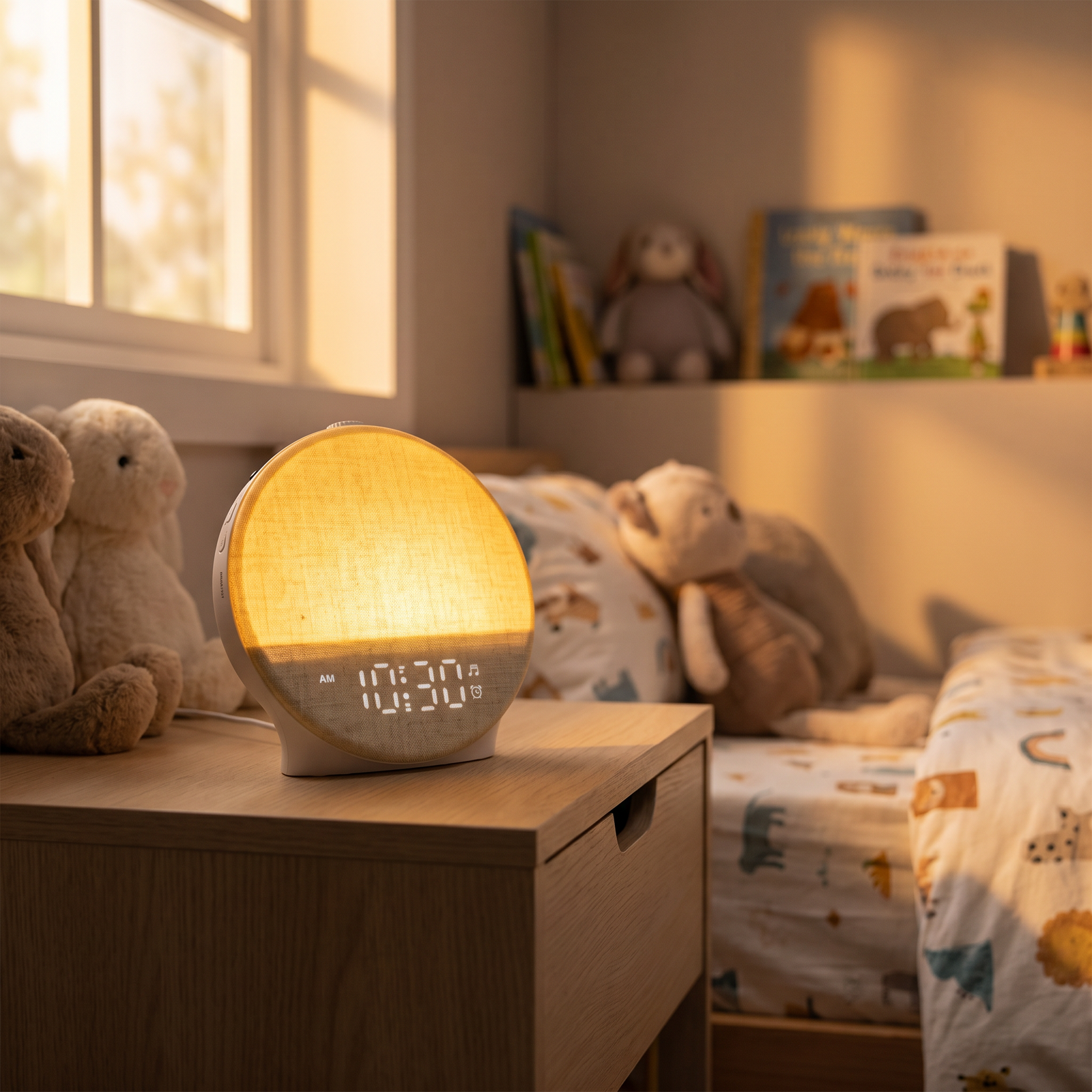 Réveil Lumière Aube Bluetooth — Veilleuse Enfant Bruit Blanc avec Haut-Parleur – photo 2