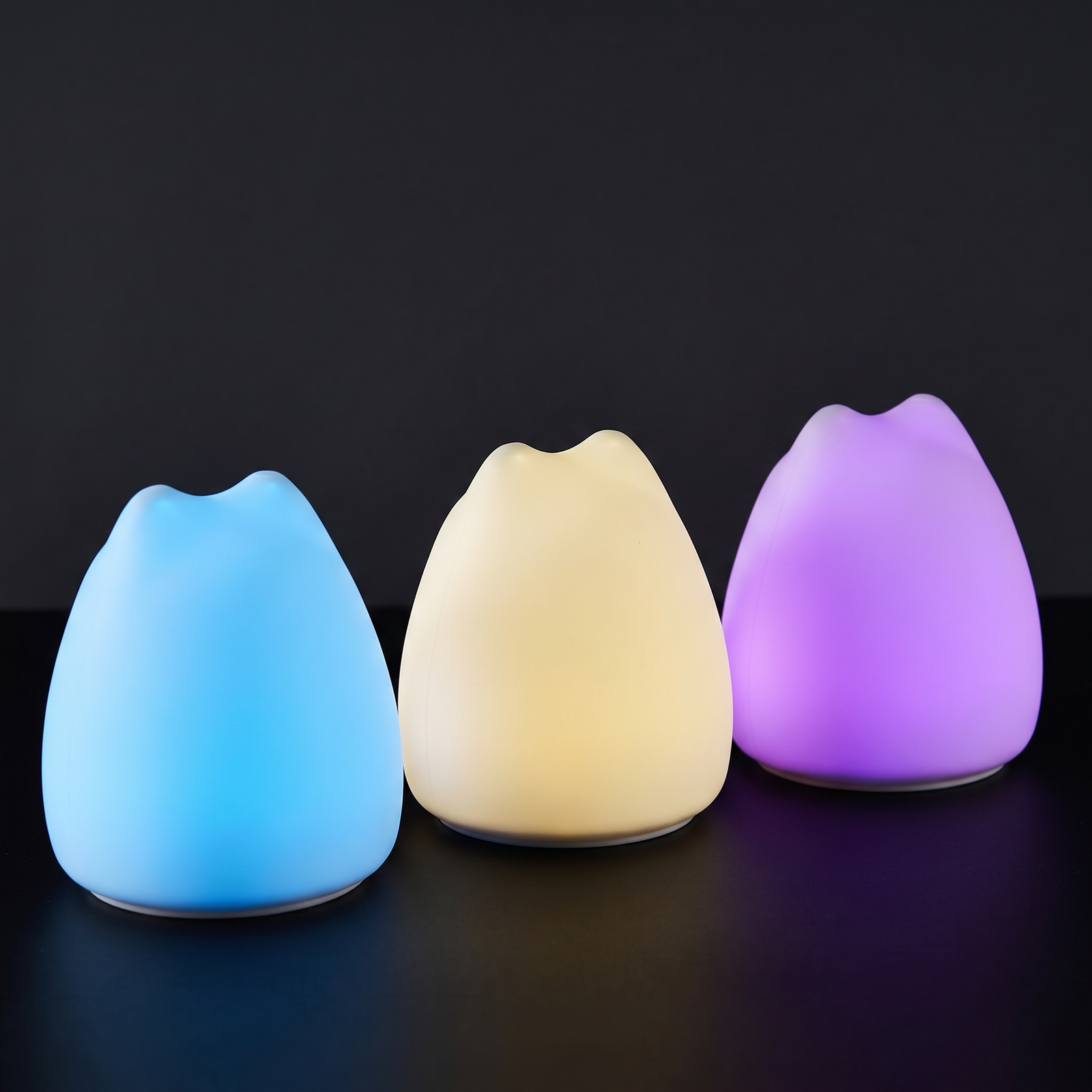 Veilleuse Silicone Chat Rechargeable — 7 Couleurs LED, Capteur Tactile, Enfant Bébé – photo 3