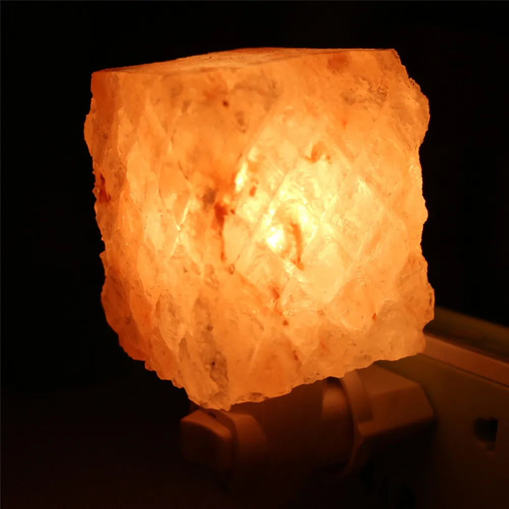 Lunaria Lampe Sel Himalayan Blanc Chaud Naturelle - lampe sel himalaya - lumière chaleureuse - décoration intérieur LED