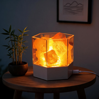 Lunaria Lampe Sel Himalayan Méditation USB Lava - lampe sel himalaya en situation dans une chambre - ambiance zen