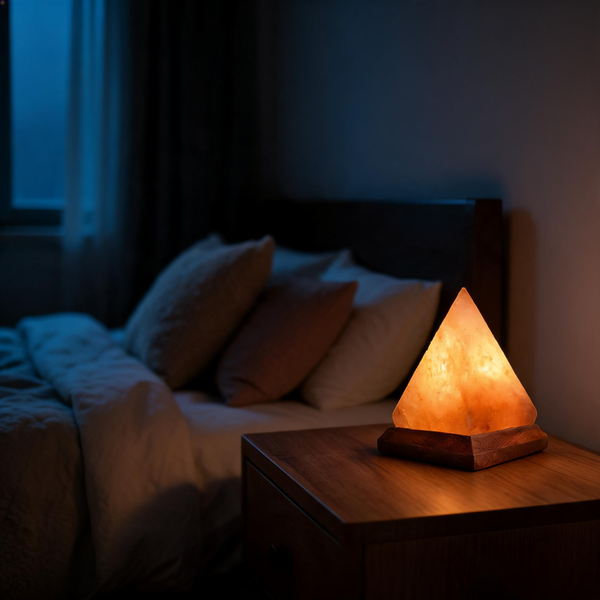 Lunaria Lampe Sel Himalayan 8 Couleurs USB - lampe sel himalaya en situation dans une chambre - ambiance zen