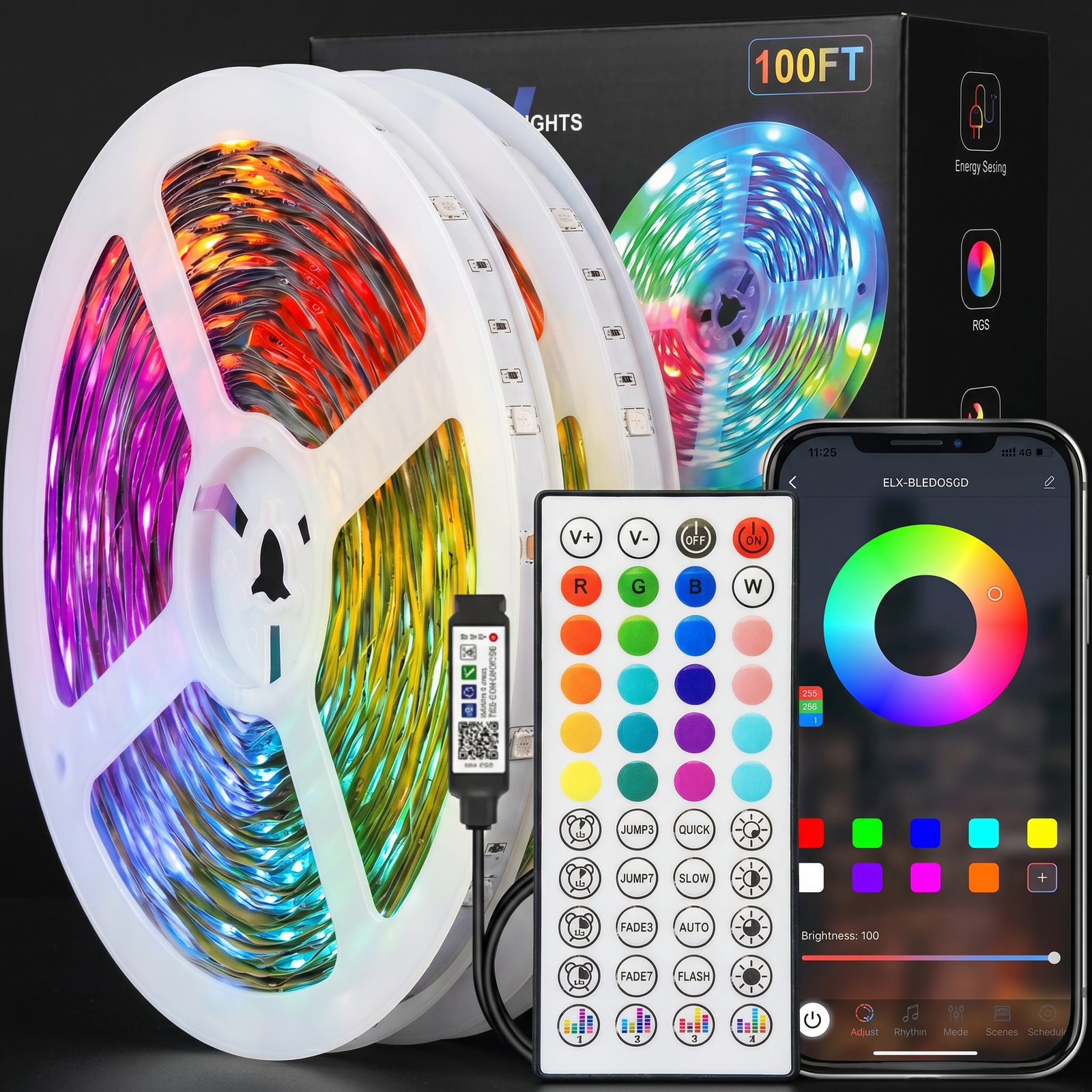 Ruban LED RGB App Bluetooth Sync Musique | LUNARIA