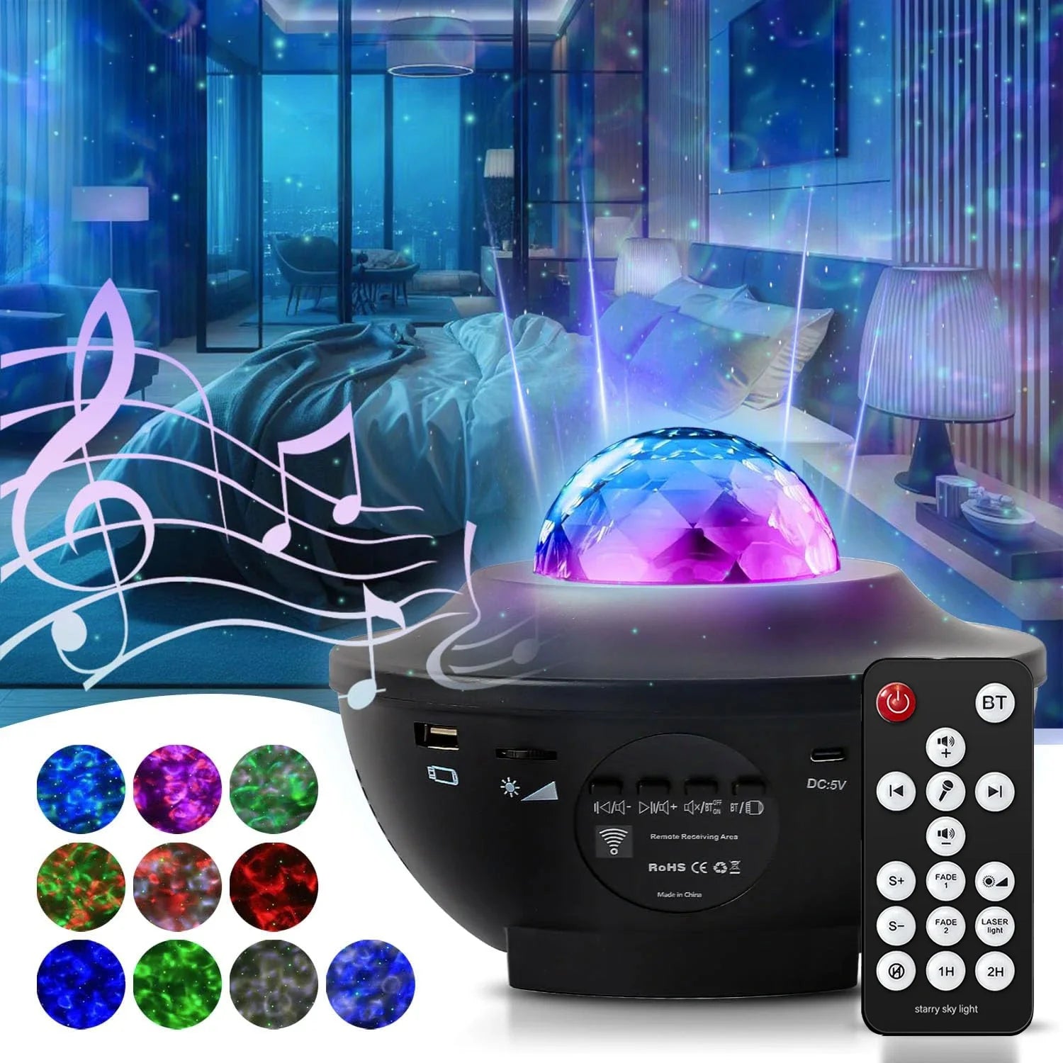 Projecteur Galaxie Pro Starry Sky 360° Bluetooth – photo 10