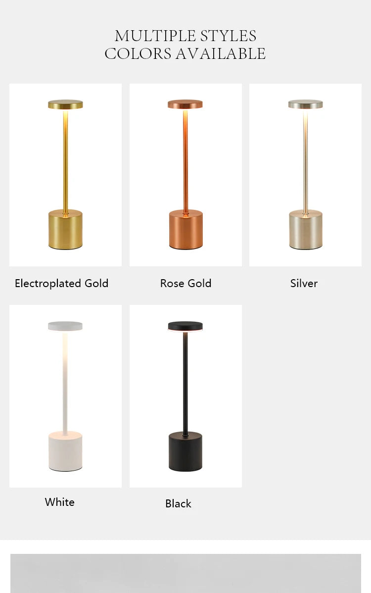 Lampe Tactile Sans Fil Bureau 3 Couleurs Rechargeable – photo 7