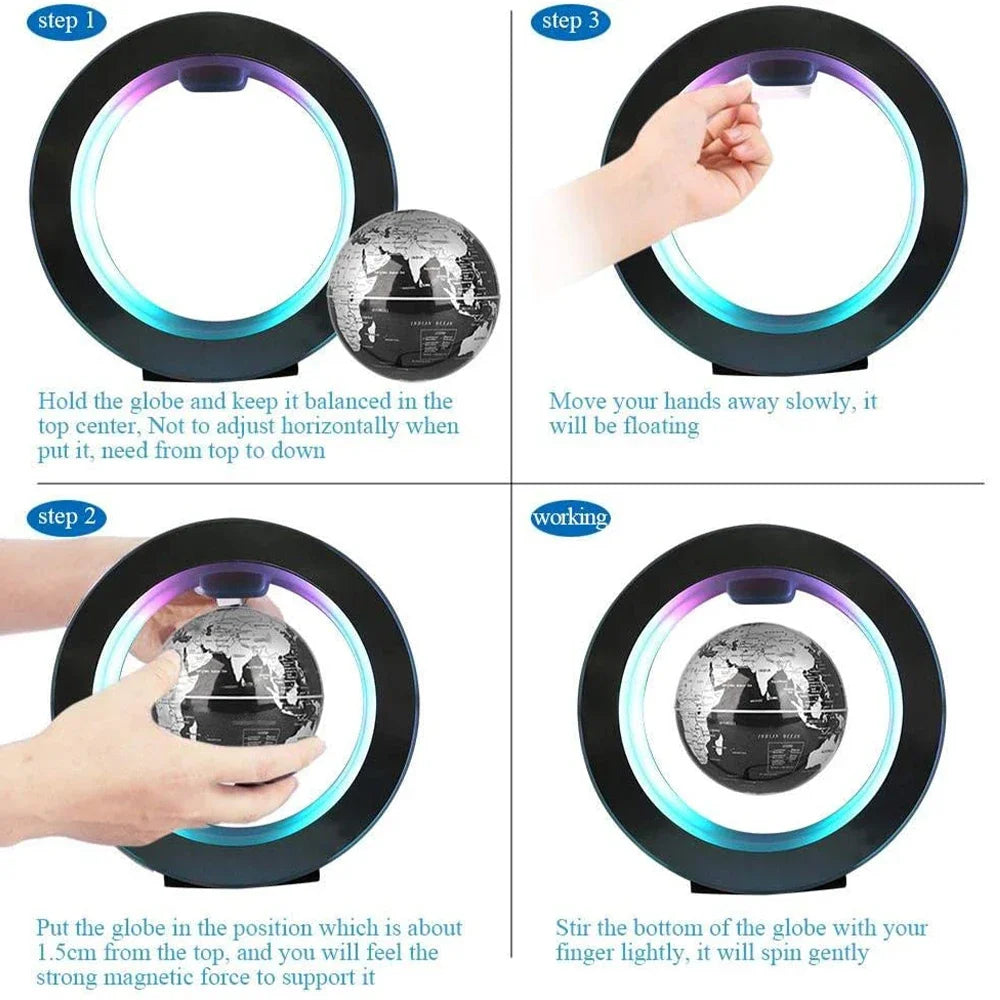 Globe Lévitation Carte du Monde LED Premium – photo 10