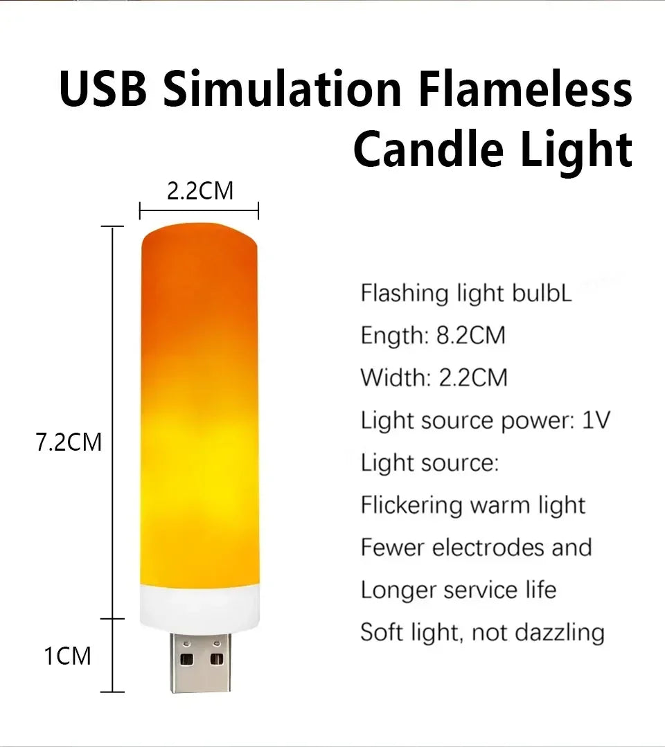 Ampoule LED E27 Effet Flamme USB – photo 4