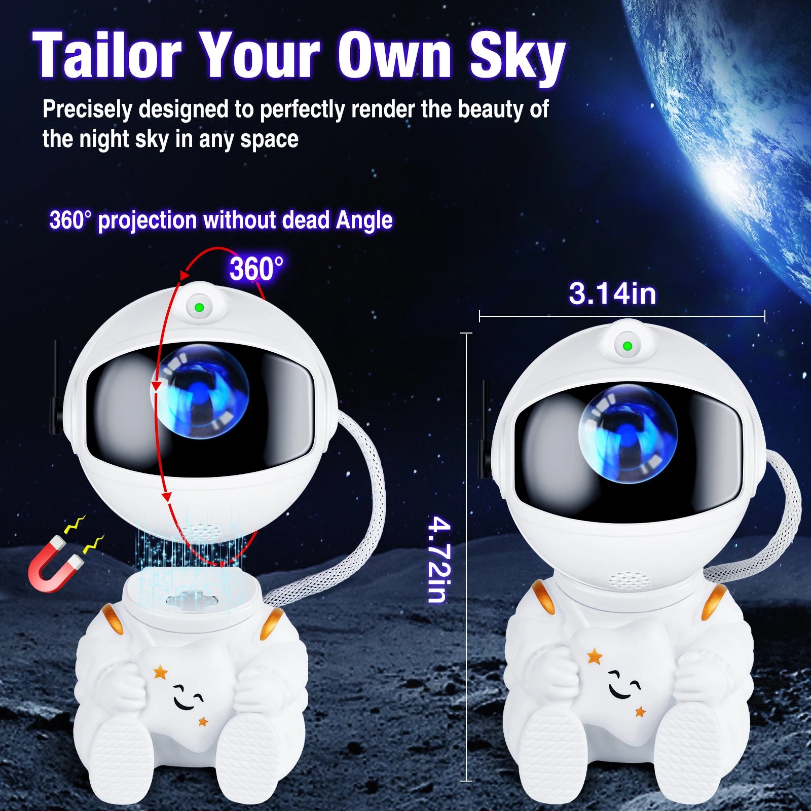 Projecteur Galaxie Astronaute LED Motifs Lumière – photo 6