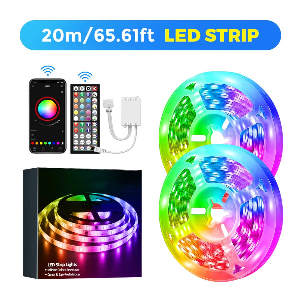 Ruban LED RGB App Bluetooth Sync Musique Télécommande – photo 24