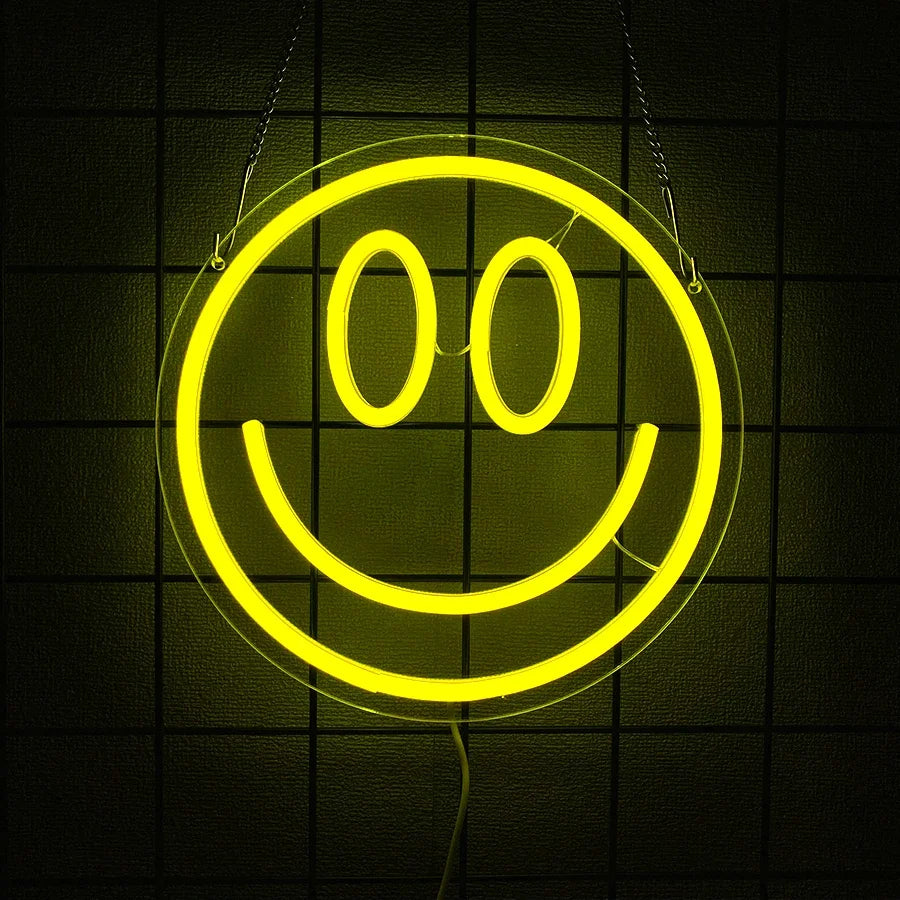 Néon LED Smile Face Mural – photo 7