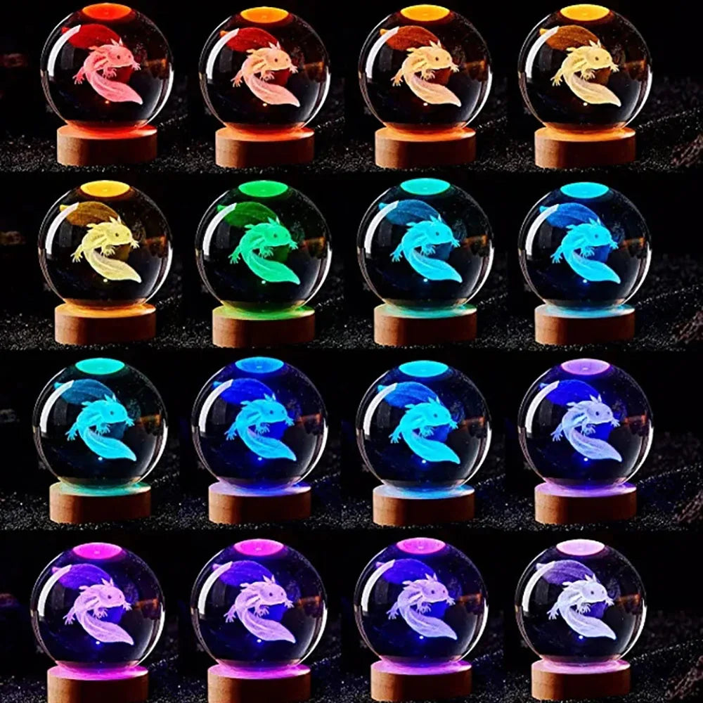 Boule Cristal Axolotl 6cm Cadeau – photo 4