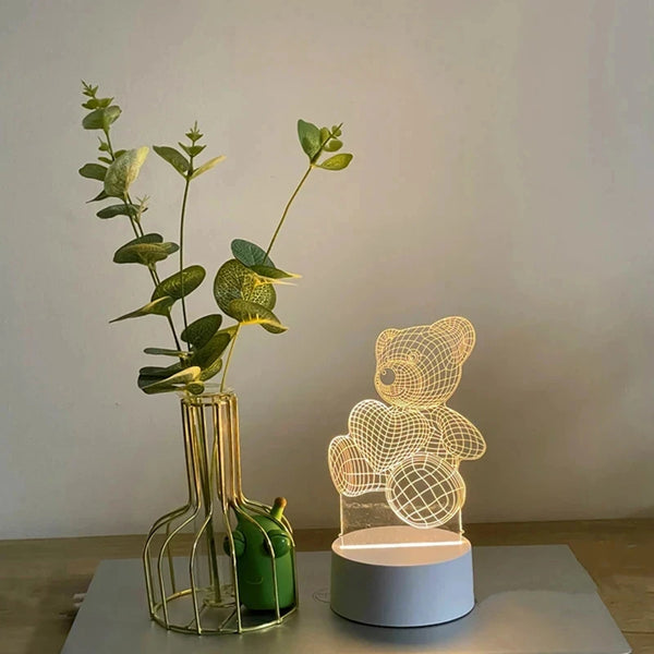 Lampe Ours 3D Acrylique – photo 2