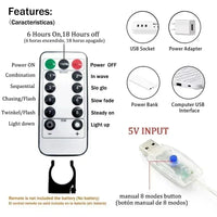 Rideau LED Guirlande Télécommande USB Télécommande – photo 10