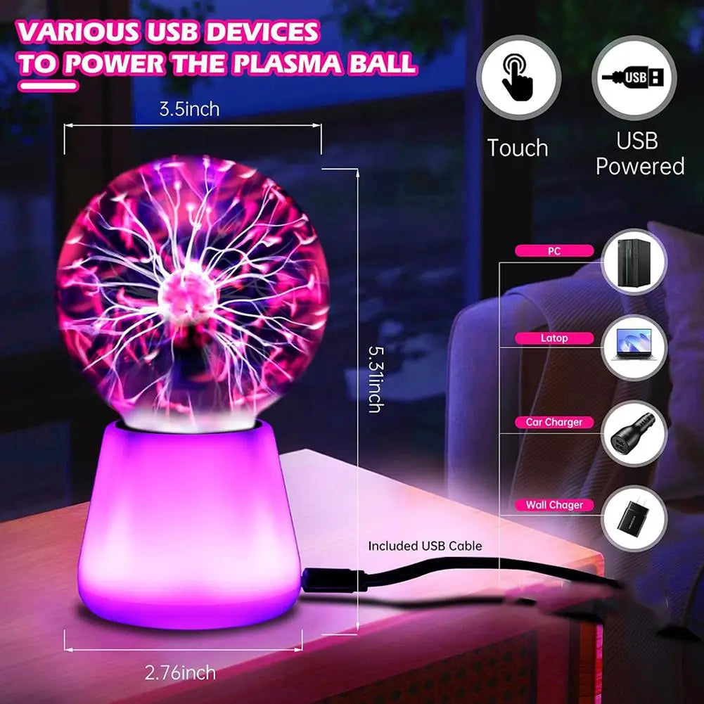 Boule Plasma Tactile 7 Couleurs USB – photo 12