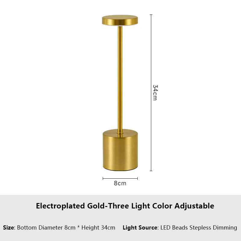 Lampe Tactile Sans Fil Bureau 3 Couleurs Rechargeable – photo 20