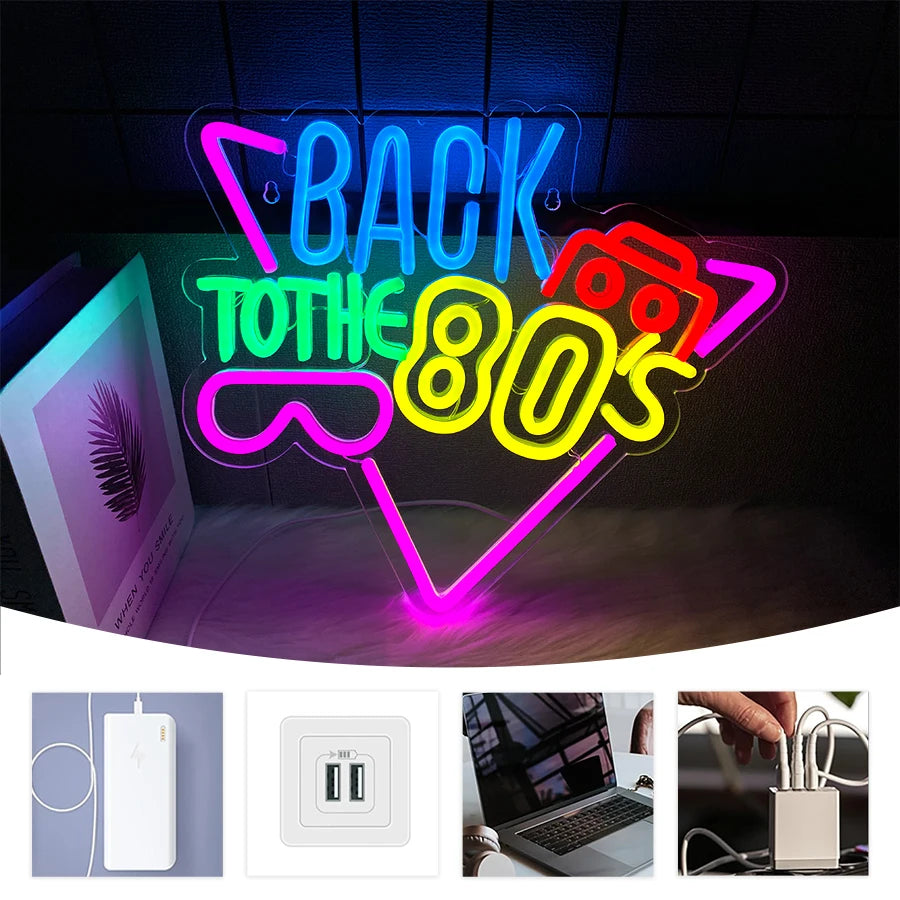 Néon LED Rétro 80s Mural – photo 9