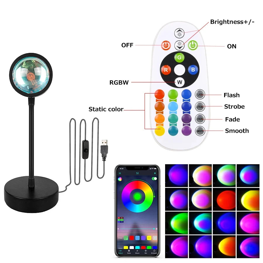 Lampe Coucher de Soleil Bluetooth - vue 4