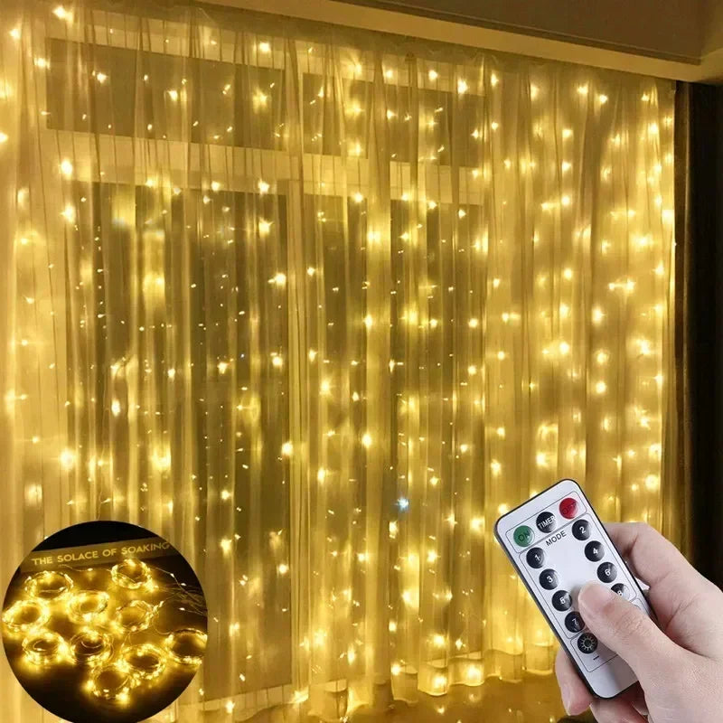 Rideau LED Guirlande Télécommande USB - vue 4