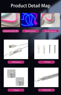 Néon LED Smile Face Mural – photo 10