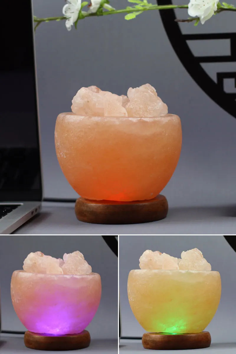 Lampe Sel Colorée 100% Naturelle Sculptée – photo 11