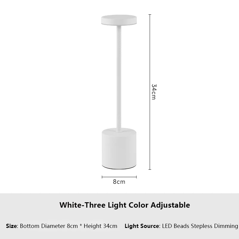 Lampe Tactile Sans Fil Bureau 3 Couleurs Rechargeable – photo 17