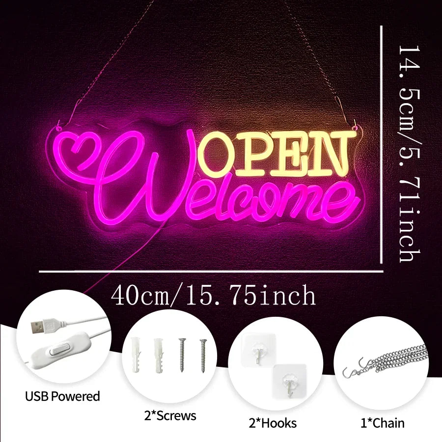 Néon LED « Open » Mural Double Face – photo 7
