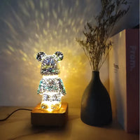 Lampe Ours 3D Acrylique Cadeau – photo 4