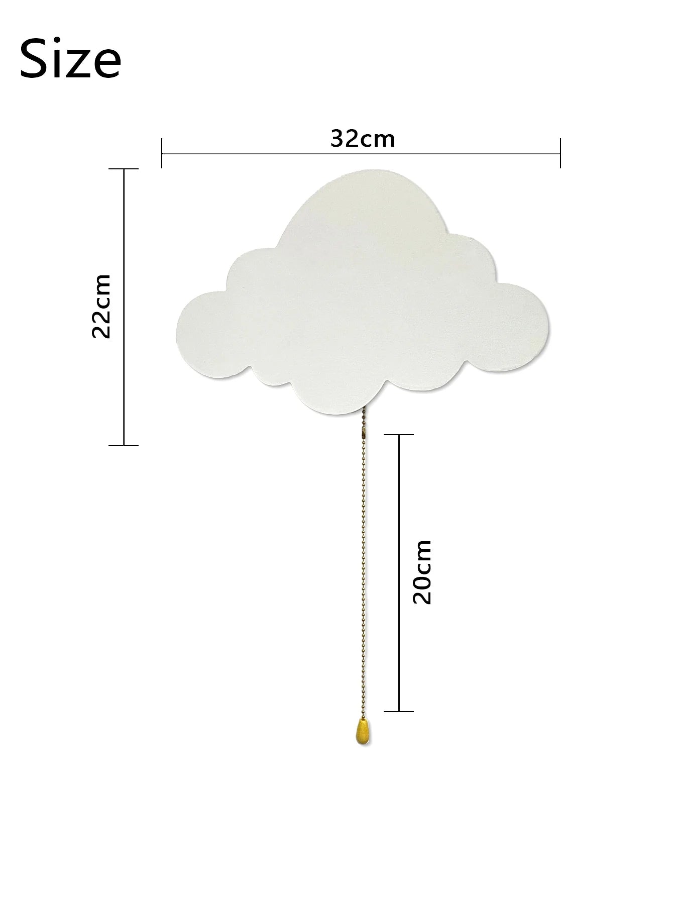 Veilleuse Murale Nuage Enfant — Lampe Design Bois LED pour Chambre Bébé – photo 4