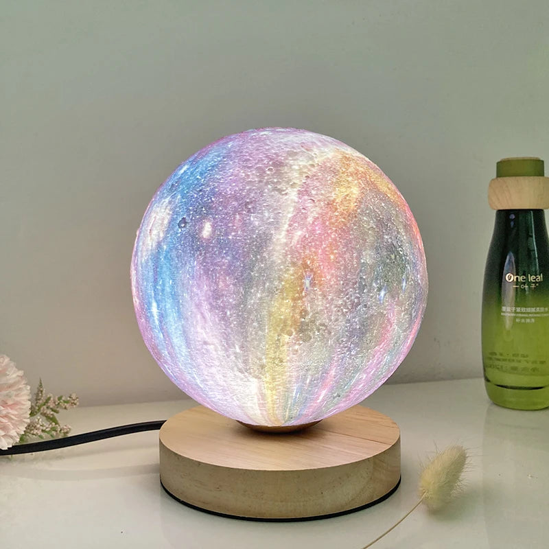 Lunaria Lampe Lune de Table Étude Bureau - lampe lune 3D - effet 3D réaliste