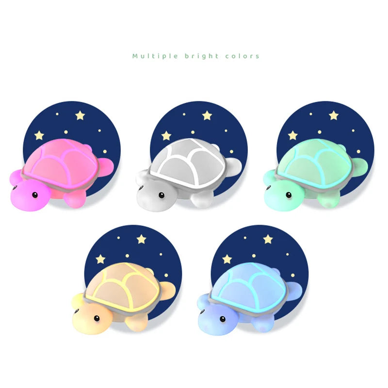Lampe de nuit tortue bébé en silicone souple — recharge USB