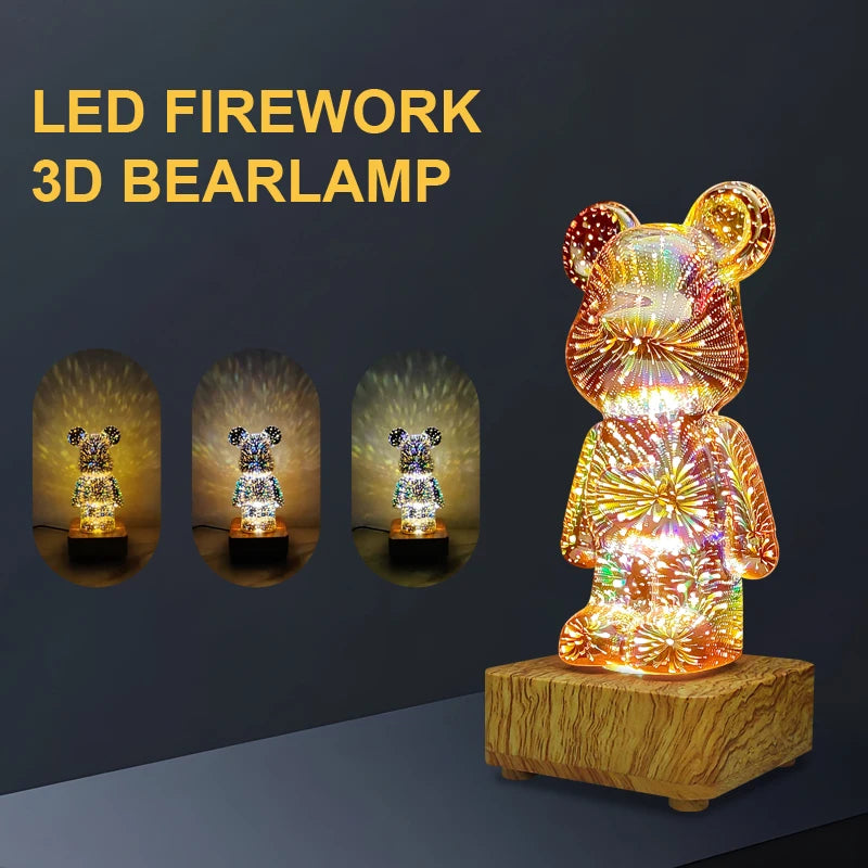 Lampe Ours 3D Acrylique Cadeau – photo 7