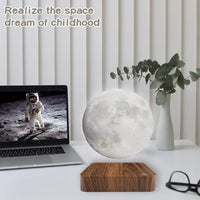 Lampe Lune Lévitation Base Bois 3D – photo 7