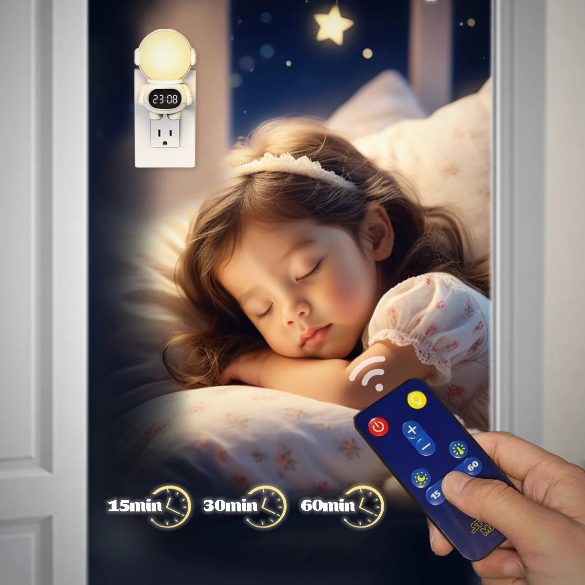 Lampe Murale Astronaute Télécommande - vue 5