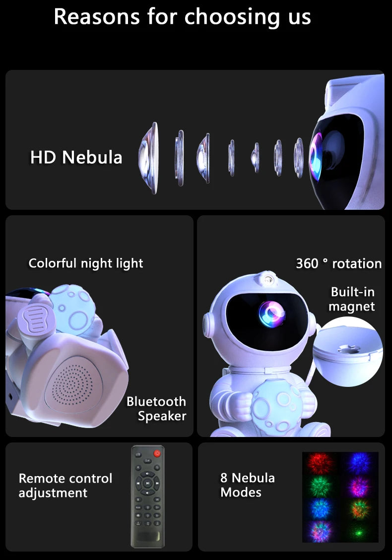 Projecteur Galaxie Astronaute LED Bluetooth – photo 8
