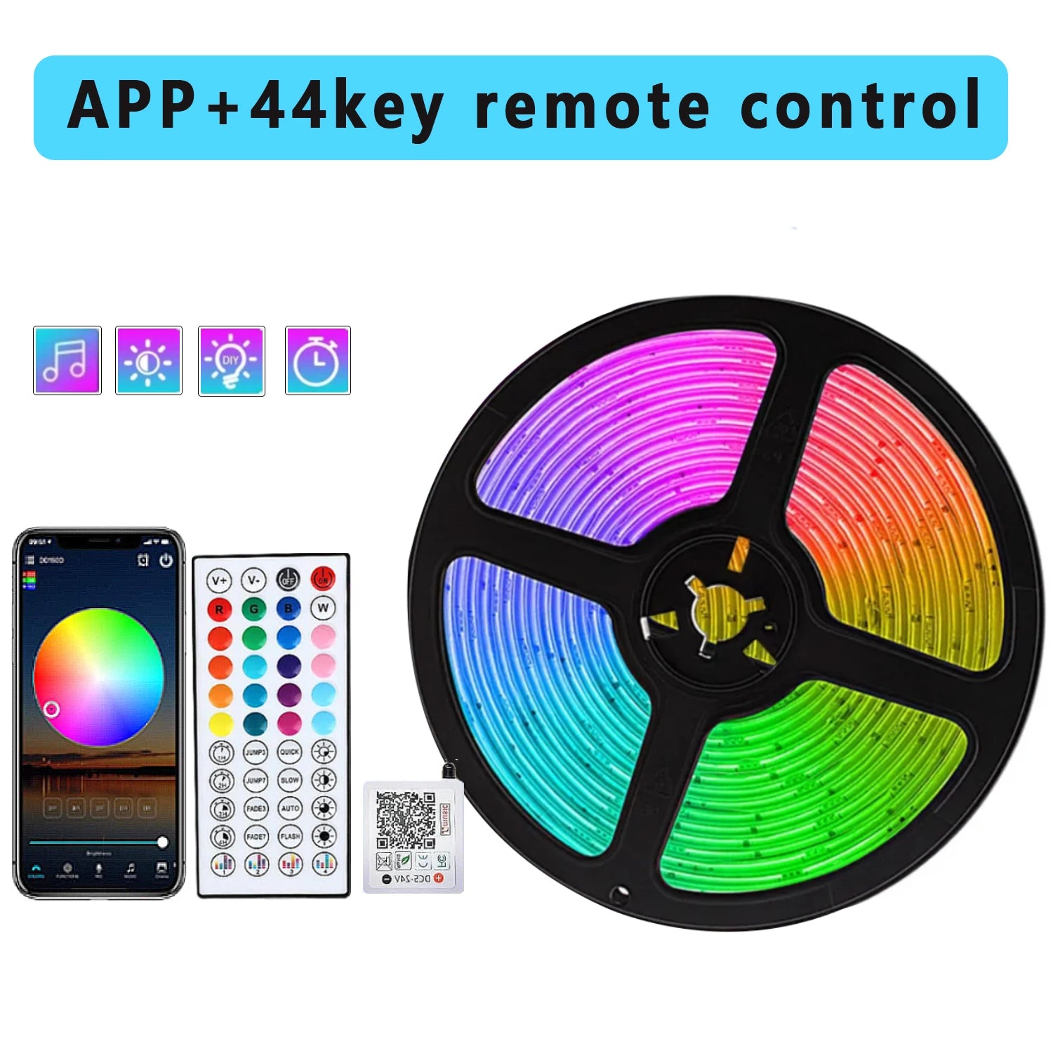 Ruban LED RGB 40m Music Sync App 10m – photo 11