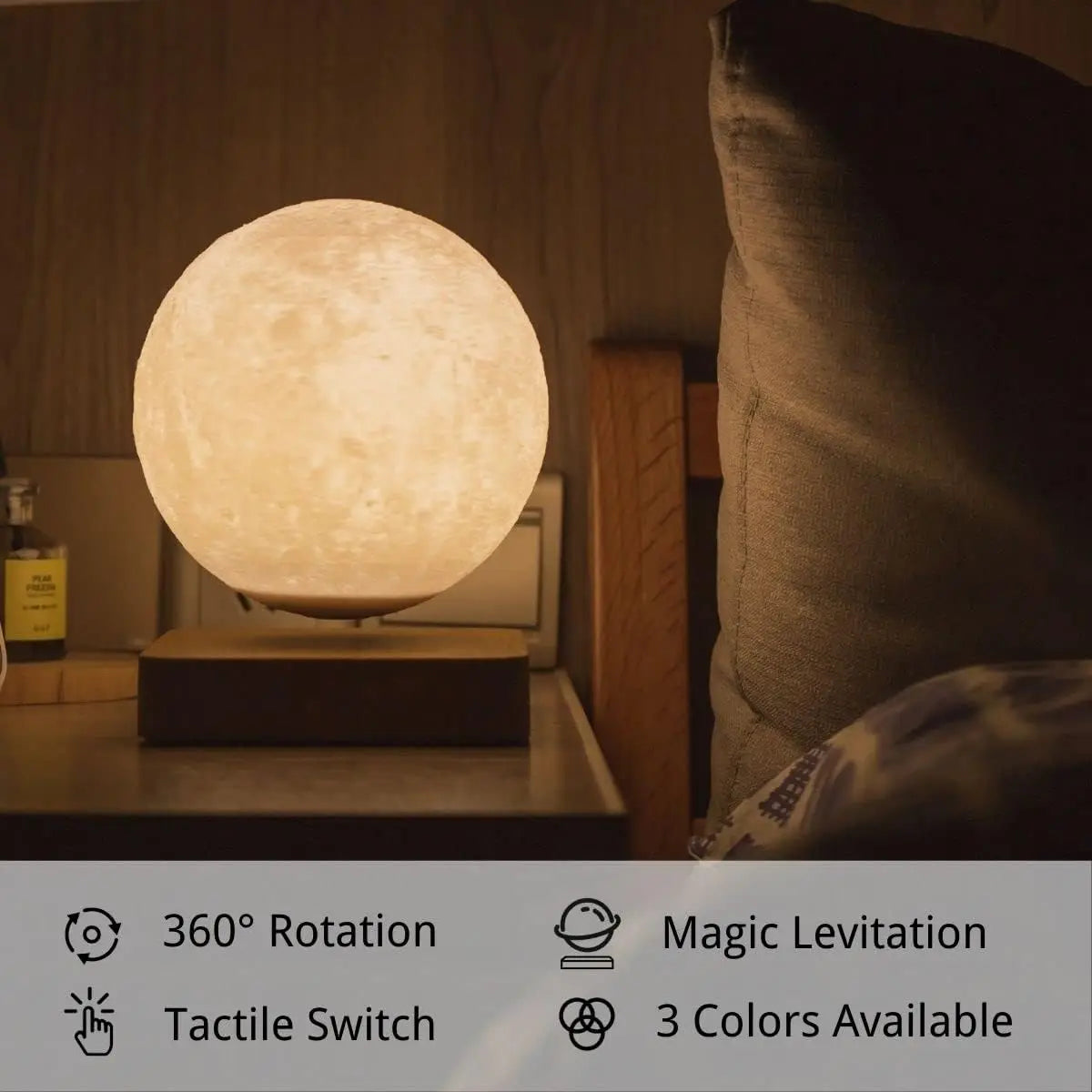 Lampe Lune Lévitation 3 Couleurs Magnétique – photo 4
