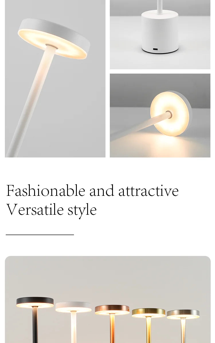 Lampe Tactile Sans Fil Bureau 3 Couleurs Rechargeable – photo 9