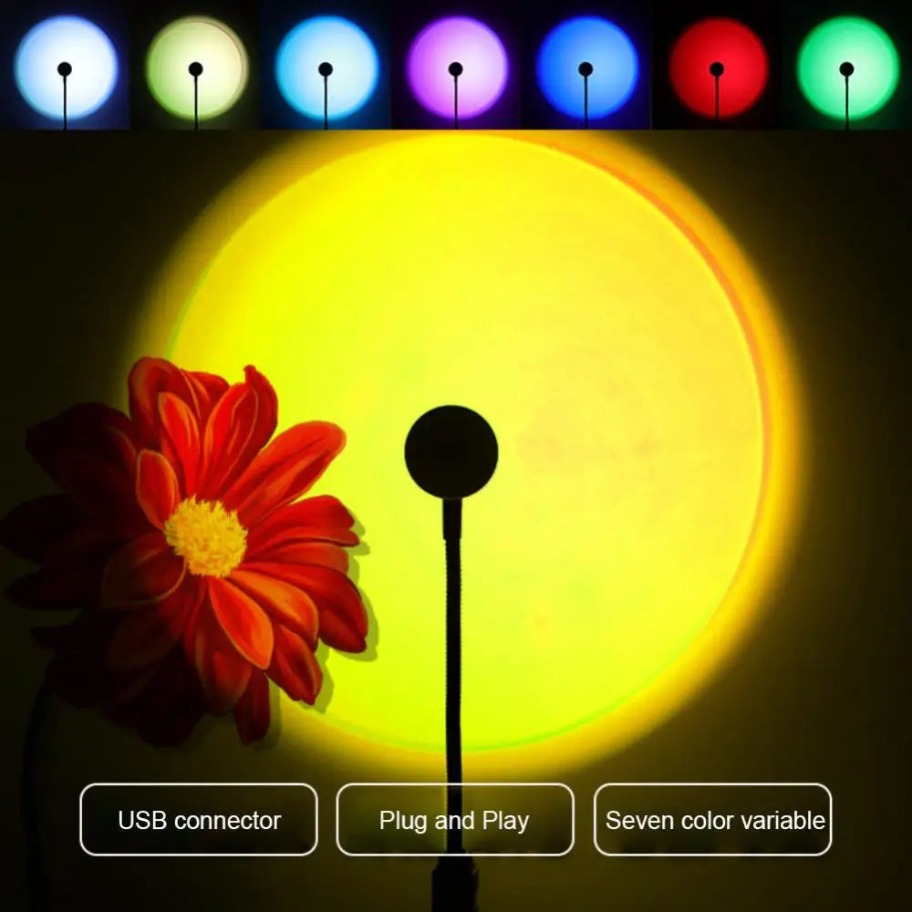 Lampe Sunset Rotatif Multi-Angles RGB – photo 6