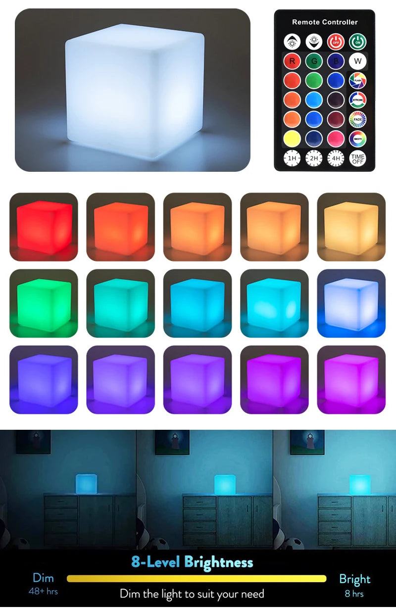 Cube LED Géométrique Décoratif – photo 10
