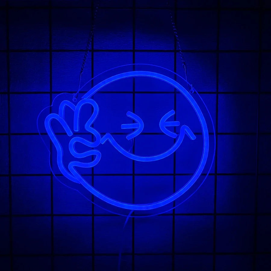 Néon LED Smile Face Mural – photo 13