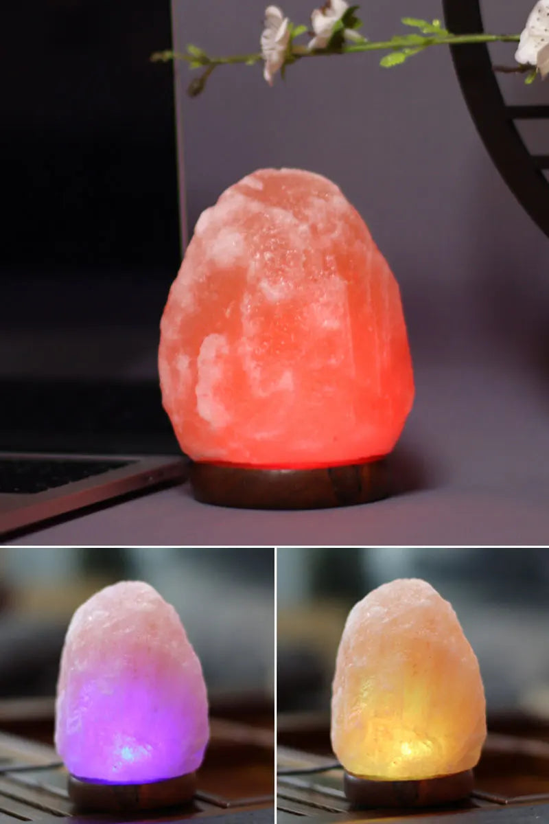 Lampe Sel Colorée 100% Naturelle Sculptée – photo 7