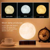 Lampe Lune Lévitation Base Bois 3D – photo 9