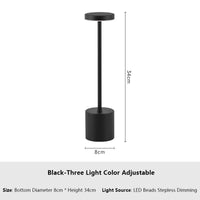 Lampe Tactile Sans Fil Bureau 3 Couleurs Rechargeable – photo 19