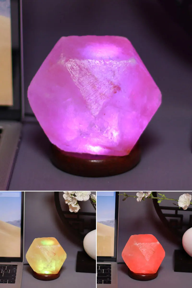 Lampe Sel Colorée 100% Naturelle Sculptée – photo 18