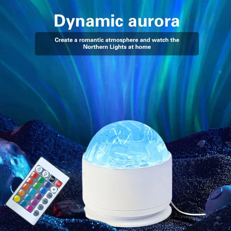 Projecteur Aurore Ocean Wave Ambiance Télécommande – photo 6